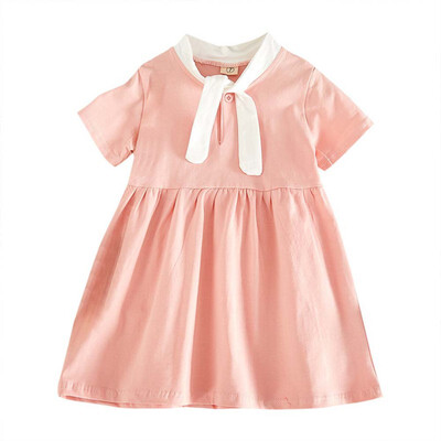 Muti-Colors Children Summer Girls Dress Bow Cute Solid Color Bottoming Short Sleeve Sweet Princess Kids Baby Dress
Muti-Colors Children Summer Girls Dress Bow Cute Solid Color Bottoming Short Sleeve Sweet Princess Kids Baby Dress