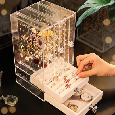 Dustproof Acrylic Earrings Jewelry Storage Box Display Stand Drawers Rack Holder Not Including jewelry
Dustproof Acrylic Earrings Jewelry Storage Box Display Stand Drawers Rack Holder Not Including jewelry