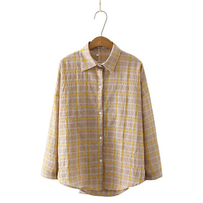 2019 Fashion Plaid Long Sleeve Womens Tops&Blouses Female Casual Turn-down Collar Shirts Blusas Korean Women Loose Blouse
2019 Fashion Plaid Long Sleeve Womens Tops&Blouses Female Casual Turn-down Collar Shirts Blusas Korean Women Loose Blouse