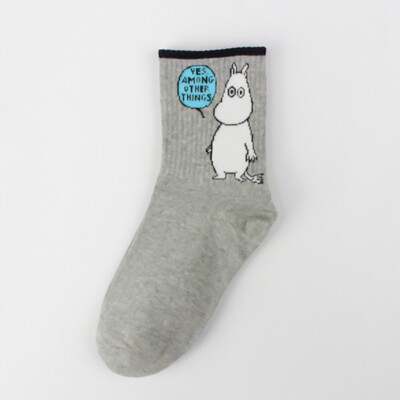 New Fashion Cute Cartoon Cotton Socks Personality Low Cut Ankle Socks Short Tube Student Socks