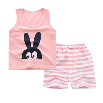 Childrens Summer Clothing Set Cute Vest Suit Boys And Girls Sleeveless Vest Shorts Suit Cartoon Cotton Suit
Childrens Summer Clothing Set Cute Vest Suit Boys And Girls Sleeveless Vest Shorts Suit Cartoon Cotton Suit
