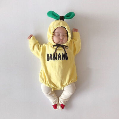 Spring Autumn Newborn Rompers Baby Boys Girls Cute Fruit Shaped Jumpsuit Long Sleeve Hooded Plus Velvet Letter Print Jumpsuit
Spring Autumn Newborn Rompers Baby Boys Girls Cute Fruit Shaped Jumpsuit Long Sleeve Hooded Plus Velvet Letter Print Jumpsuit