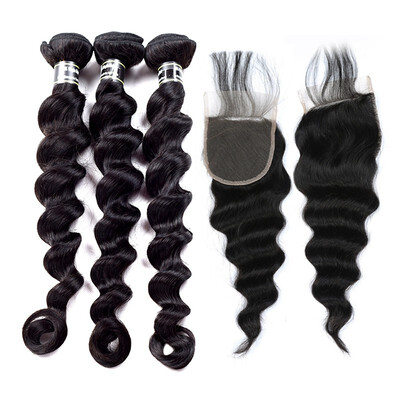Amazing Star Loose Wave with Closure Malaysian Virgin Hair with Crochet Closure Free Part Human Hair Bundles with 4x4 Closure
Amazing Star Loose Wave with Closure Malaysian Virgin Hair with Crochet Closure Free Part Human Hair Bundles with 4x4 Closure