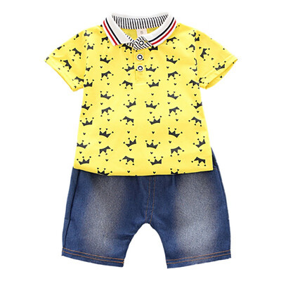 Summer Baby Boys Short Sleeve Crown Print Tops Blouse ShirtShorts Children Casual Outfits Sets
Summer Baby Boys Short Sleeve Crown Print Tops Blouse ShirtShorts Children Casual Outfits Sets