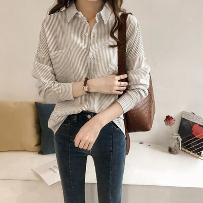 2019 Spring Autumn Women Blouse Long Sleeve Work Shirts Women office Tops Striped Blouse
2019 Spring Autumn Women Blouse Long Sleeve Work Shirts Women office Tops Striped Blouse