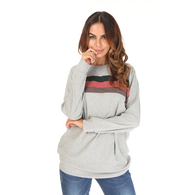 Womens Cotton Striped Knitted Long Sleeve Loose Casual Pullover Tunic Sweatshirt T-Shirt Tops
Womens Cotton Striped Knitted Long Sleeve Loose Casual Pullover Tunic Sweatshirt T-Shirt Tops