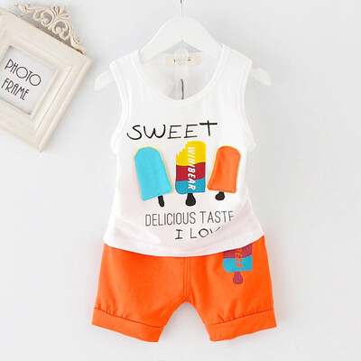 2PcsSet Summer Baby Boys Sleeveless Cartoon Letter Print Tops Blouse VestShorts Casual Outfits Sets
2PcsSet Summer Baby Boys Sleeveless Cartoon Letter Print Tops Blouse VestShorts Casual Outfits Sets