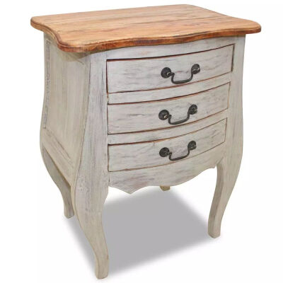 Bedside Cabinet Solid Reclaimed Wood 189"x138"x252"