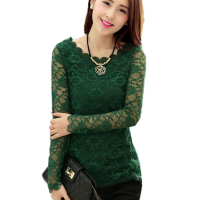 Long Sleeve Floral Lace Blouse Women Sexy Hollow Out Green Red Black Shirt Women Blusas Femininas Office Lady Tops&Blouses
Long Sleeve Floral Lace Blouse Women Sexy Hollow Out Green Red Black Shirt Women Blusas Femininas Office Lady Tops&Blouses