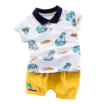 Summer Casual Outfits Sets Baby Boys Clothes Short Sleeve Striped Cartoon Print Tops Blouse T-shirtShorts Children
Summer Casual Outfits Sets Baby Boys Clothes Short Sleeve Striped Cartoon Print Tops Blouse T-shirtShorts Children