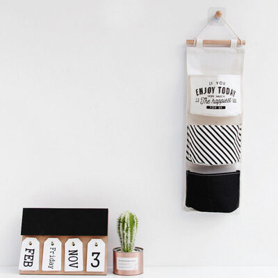 Simple Lattice Stripe Pattern Household Black White Three Pocket Storage Bag Portable
Simple Lattice Stripe Pattern Household Black White Three Pocket Storage Bag Portable
