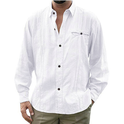 Toponeto Fashion Mens Casual Turn-down Collar Button Solid Beach Long Sleeve Top Blouse
Toponeto Fashion Mens Casual Turn-down Collar Button Solid Beach Long Sleeve Top Blouse