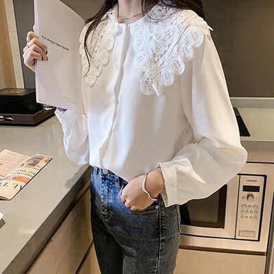 Women O Neck Long Sleeve Chiffon Blouse Ladies Fashion Elegant Blouses Women Lace Patchwork Blouse Shirt Casual Women Tops
Women O Neck Long Sleeve Chiffon Blouse Ladies Fashion Elegant Blouses Women Lace Patchwork Blouse Shirt Casual Women Tops