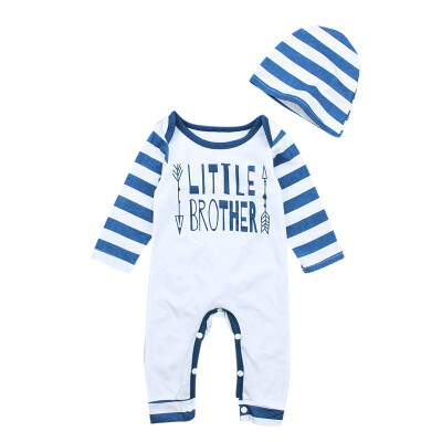 New Spring Autumn Winter Baby Infant Boy Girl Suit White Blue Stripe Letter Print Long Sleeve Romper Long Pants Cap 3pcs Set
New Spring Autumn Winter Baby Infant Boy Girl Suit White Blue Stripe Letter Print Long Sleeve Romper Long Pants Cap 3pcs Set