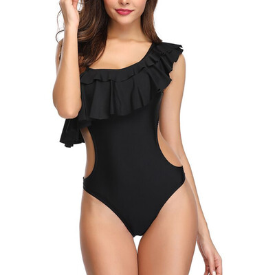 Summer 2019 Sexy One Piece Off-Shoulder Swimsuits Women Sexy Black Sexy High Waist Black Ruffled Swimwear Bathing Suit
Summer 2019 Sexy One Piece Off-Shoulder Swimsuits Women Sexy Black Sexy High Waist Black Ruffled Swimwear Bathing Suit