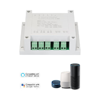 eWeLink 4CH AC85-250V RF 433MHz 4 Gang WiFI Switch 3 Working Modes InchingSelf-LockingInterlock WiFi Smart Switch Compatible wit
eWeLink 4CH AC85-250V RF 433MHz 4 Gang WiFI Switch 3 Working Modes InchingSelf-LockingInterlock WiFi Smart Switch Compatible wit