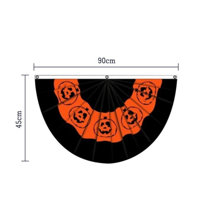 Halloween Pumpkin Printed Flags Polyester Flag Hanging Banner Home Party Decoration Semicircular Flag With Metal Grommets
Halloween Pumpkin Printed Flags Polyester Flag Hanging Banner Home Party Decoration Semicircular Flag With Metal Grommets