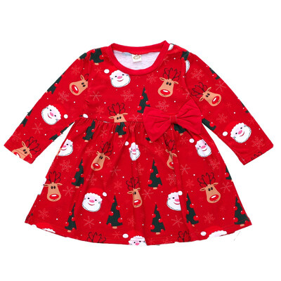 Autumn Children Girl Clothes Christmas Dress Long Sleeve Baby Santa Claus Elk Print Pattern Sundress Clothes
Autumn Children Girl Clothes Christmas Dress Long Sleeve Baby Santa Claus Elk Print Pattern Sundress Clothes