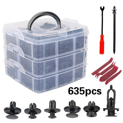 635pcs Car Body Pin Rivet Fasteners Trim Moulding Clip Screwdriver Fastener Clip Kit
635pcs Car Body Pin Rivet Fasteners Trim Moulding Clip Screwdriver Fastener Clip Kit
