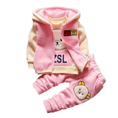Autumn Girl Boy Cotton Set Children Cartoon Bear Pattern Long Sleeve Sweatshirt Vest Trousers Outfits Set
Autumn Girl Boy Cotton Set Children Cartoon Bear Pattern Long Sleeve Sweatshirt Vest Trousers Outfits Set