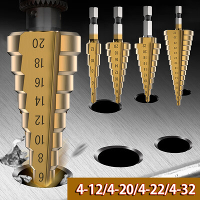 4-12202232 Mm HSS Step Drill Bit Golden Drilling Power Tools for Metal High Speed Steel Wood Hole Cutter Step Cone Drills
4-12202232 Mm HSS Step Drill Bit Golden Drilling Power Tools for Metal High Speed Steel Wood Hole Cutter Step Cone Drills