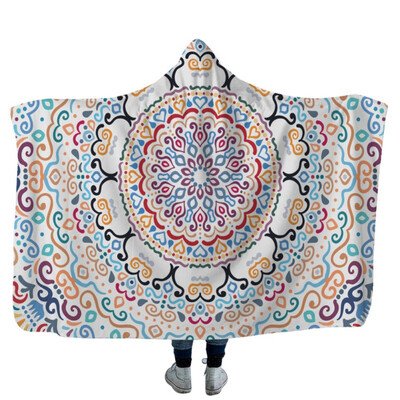 Mandala Flower Printed Wearable Blanket Double-Sided Plush Hooded Blanket Super Soft Throw Wrap Cloak Cape Travel Mantle
Mandala Flower Printed Wearable Blanket Double-Sided Plush Hooded Blanket Super Soft Throw Wrap Cloak Cape Travel Mantle