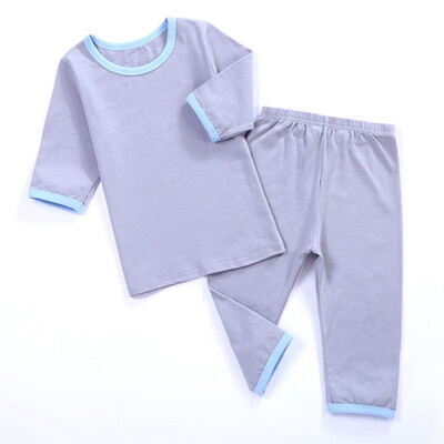 Kids boys Girls Pajama Sets Solid Color Pajama Sets Seven-quarter Sleeve Trousers Sleepwear Home 2-12T
Kids boys Girls Pajama Sets Solid Color Pajama Sets Seven-quarter Sleeve Trousers Sleepwear Home 2-12T