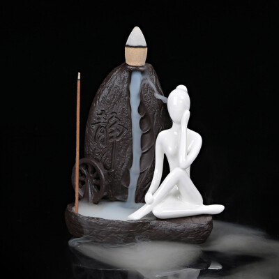 Office Teahouse Ornaments Creative Home Decor Ceramic Yoga Girl Censer Backflow Incense Cones Burner Towel Incense Holder
Office Teahouse Ornaments Creative Home Decor Ceramic Yoga Girl Censer Backflow Incense Cones Burner Towel Incense Holder