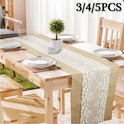 345 Pcs Vintage Rustic Natural Lace Burlap Jute Table Hessian Table Cloth Rustic Wedding Table Decoration
345 Pcs Vintage Rustic Natural Lace Burlap Jute Table Hessian Table Cloth Rustic Wedding Table Decoration
