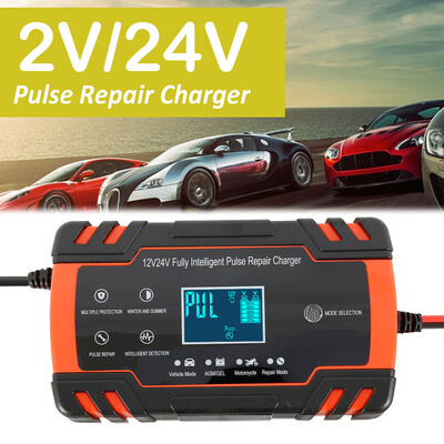 12V 24V Car Battery Charger Maintainer Delivers 3 Stage Charging with LCD Screen Suitable for More Types of Batteries
12V 24V Car Battery Charger Maintainer Delivers 3 Stage Charging with LCD Screen Suitable for More Types of Batteries