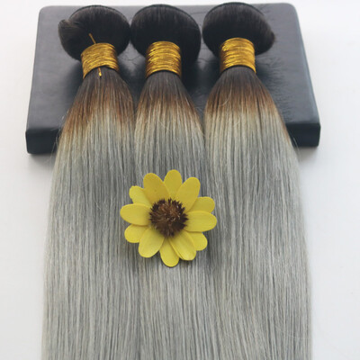 Straight Ombre Hair #1B Fading to #Silver Brazilian Virgin Hair 100G Per Package 3Pcs/Lot Bundles Hair Wefts Extensions
Straight Ombre Hair #1B Fading to #Silver Brazilian Virgin Hair 100G Per Package 3Pcs/Lot Bundles Hair Wefts Extensions