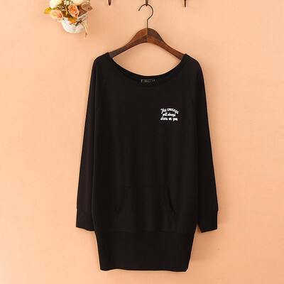 Women 's Spring and Autumn new wild loose collar long - sleeved cotton long paragraph knitted sweater T - shirt bat shirt
Women 's Spring and Autumn new wild loose collar long - sleeved cotton long paragraph knitted sweater T - shirt bat shirt