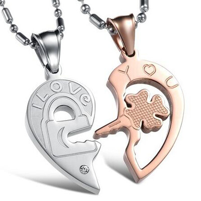 1Pair Love New Fashion Jewelry Titanium Stainless Pendant Necklace With Chain Split Joint Heart Pendant Couples Lovers Clavicle Wi
1Pair Love New Fashion Jewelry Titanium Stainless Pendant Necklace With Chain Split Joint Heart Pendant Couples Lovers Clavicle Wi