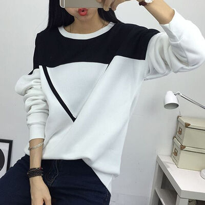Winter New Fashion Black&White Spell Color Patchwork Hoodies Women V Pattern Pullover Sweatshirt Female Tracksuit -XXL
Winter New Fashion Black&White Spell Color Patchwork Hoodies Women V Pattern Pullover Sweatshirt Female Tracksuit -XXL