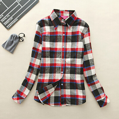 2017 Hot Sale Autumn Winter Ladies Female Casual Cotton Lapel Long-Sleeve Plaid Shirt Women Slim Outerwear Blouse Tops Clothing
2017 Hot Sale Autumn Winter Ladies Female Casual Cotton Lapel Long-Sleeve Plaid Shirt Women Slim Outerwear Blouse Tops Clothing