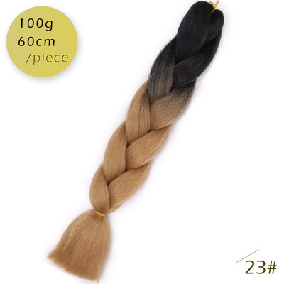 AISI HAIR Ombre Kanekalon Braiding Hair Extensions 24inch 100g Synthetic Jumbo Braids Hair Fiber Pink Purple Blue Green 1pce
