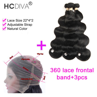 HCDIVA Pre Plucked 360 Lace Frontal with Bundle Brazilian Virgin Hair Body Wave 3 Bundle and Frontal Closure With Baby Hair
HCDIVA Pre Plucked 360 Lace Frontal with Bundle Brazilian Virgin Hair Body Wave 3 Bundle and Frontal Closure With Baby Hair