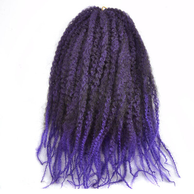 18 '' Afro Marley Braids Hair Crochet Braids Hair Curl Crochet Synthetic Braiding Hair 100g/Piece Brown Black Purple Color 
18 '' Afro Marley Braids Hair Crochet Braids Hair Curl Crochet Synthetic Braiding Hair 100g/Piece Brown Black Purple Color