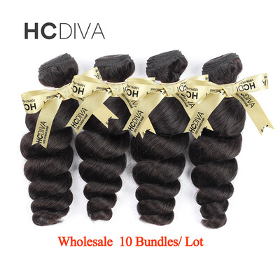 HCDIVA Loose Wave Peruvian Virgin Human Hair Bundle 10 Pcs Lot Natural Black Hair Extensions
HCDIVA Loose Wave Peruvian Virgin Human Hair Bundle 10 Pcs Lot Natural Black Hair Extensions