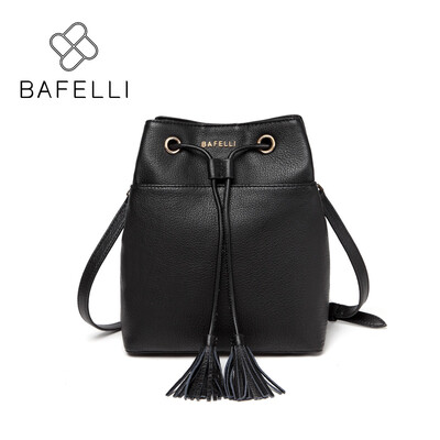 BAFELLI women shoulder bag Genuine Leather tassel bucket crossbody bags for women famous brand bolsos mujer pink black women bag
BAFELLI women shoulder bag Genuine Leather tassel bucket crossbody bags for women famous brand bolsos mujer pink black women bag