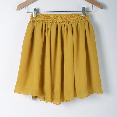 Women Fashion Dress Casual Solid Color Chiffon High waist double chiffon short skirt Puff Pleated big swing half skirt L05
Women Fashion Dress Casual Solid Color Chiffon High waist double chiffon short skirt Puff Pleated big swing half skirt L05