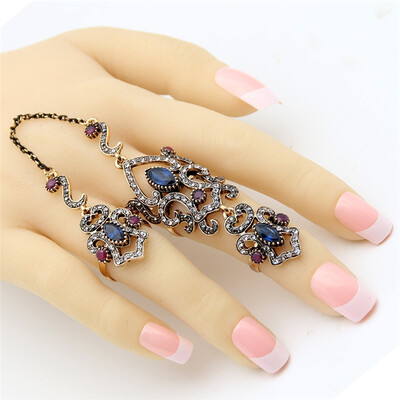 Big Discount Brand Design Turkish Double Finger Rings Women Rhinestone Exquisite Antique Flower Ring Anillos Ajustable Size Gift
Big Discount Brand Design Turkish Double Finger Rings Women Rhinestone Exquisite Antique Flower Ring Anillos Ajustable Size Gift