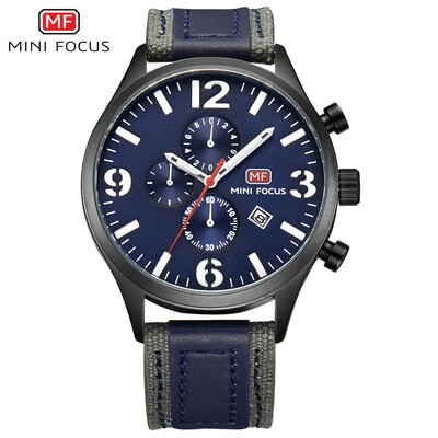 MINI FOCUS Famous Top Brand Men Quartz Watch Genuine Leather Sport Men's Wrist Watch MF0003G 
MINI FOCUS Famous Top Brand Men Quartz Watch Genuine Leather Sport Men's Wrist Watch MF0003G