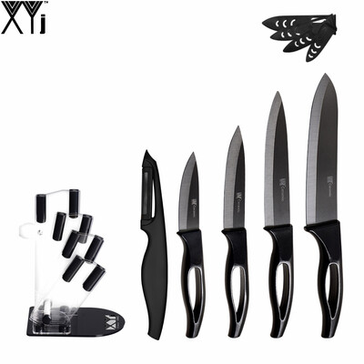 XYJ Brand Beauty Gifts Zirconia Ceramic Knife Set With Kitchen Knife Holder 3" 4" 5" 6" Black Handle Cooking Knife + Peeler
XYJ Brand Beauty Gifts Zirconia Ceramic Knife Set With Kitchen Knife Holder 3" 4" 5" 6" Black Handle Cooking Knife + Peeler