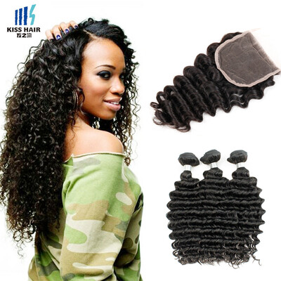 Original Brazilian Human Hair Deep Wave 3 Bundles with Closure Overnight Free Shipping
Original Brazilian Human Hair Deep Wave 3 Bundles with Closure Overnight Free Shipping