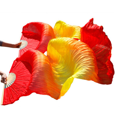 High selling women Quality Silk Belly Dance Fan Dance 100% Real Silk Veils 1-pair Red+Orange+Yellow+Orange+Red 180X90 cm
High selling women Quality Silk Belly Dance Fan Dance 100% Real Silk Veils 1-pair Red+Orange+Yellow+Orange+Red 180X90 cm