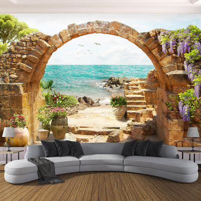 Custom Wall Mural Wallpaper Garden Stone Arches Sea View 3D Photo Wallpaper For Living Room Sofa Bedroom Backdrop Large Murals
Custom Wall Mural Wallpaper Garden Stone Arches Sea View 3D Photo Wallpaper For Living Room Sofa Bedroom Backdrop Large Murals