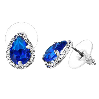Yoursfs Sapphire Leverback Earrings "Ocean of Heart"CZ Micro Pave Earrings Jewelry