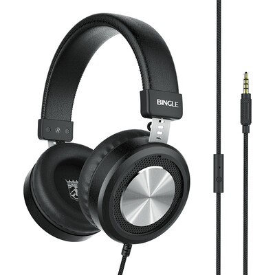 Bingle M60 Headphones Wearable wired music headphones Universal bass phone headset (black
Bingle M60 Headphones Wearable wired music headphones Universal bass phone headset (black
