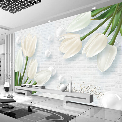 Custom Photo Wallpaper Modern 3D Stereoscopic Relief White Pearl Tulip Living Room TV Background Brick Wall Painting Home Decor
Custom Photo Wallpaper Modern 3D Stereoscopic Relief White Pearl Tulip Living Room TV Background Brick Wall Painting Home Decor
